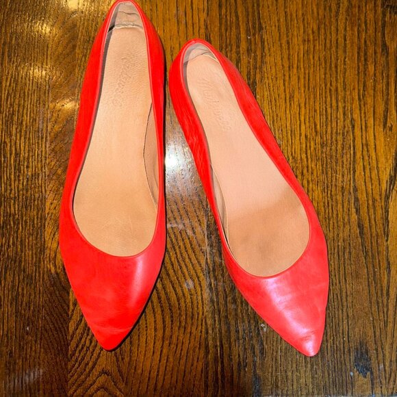 Madewell Red Flats - Picture 1 of 3